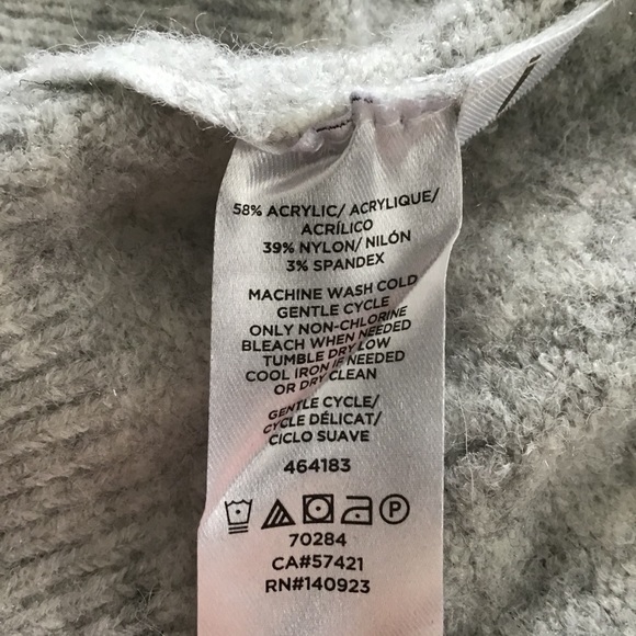 Loft Grayish White Knit Mock Neck Sweater - Picture 4 of 4